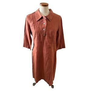 Noa Noa Linen Shirt dress clay L